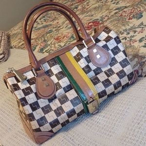 This is an L.A.M.B. ombre Gwen Stefani satchel handbag